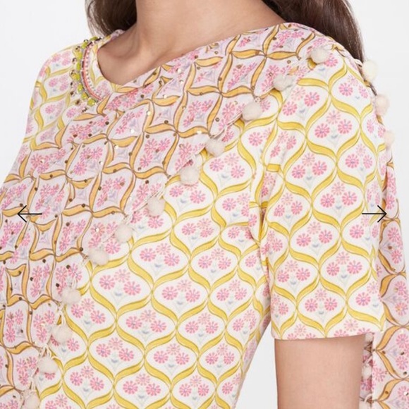 New - Global Desi - Frilled Stitched Saree Dress - Never Worn - Ready to Wear - Picture 11 of 17